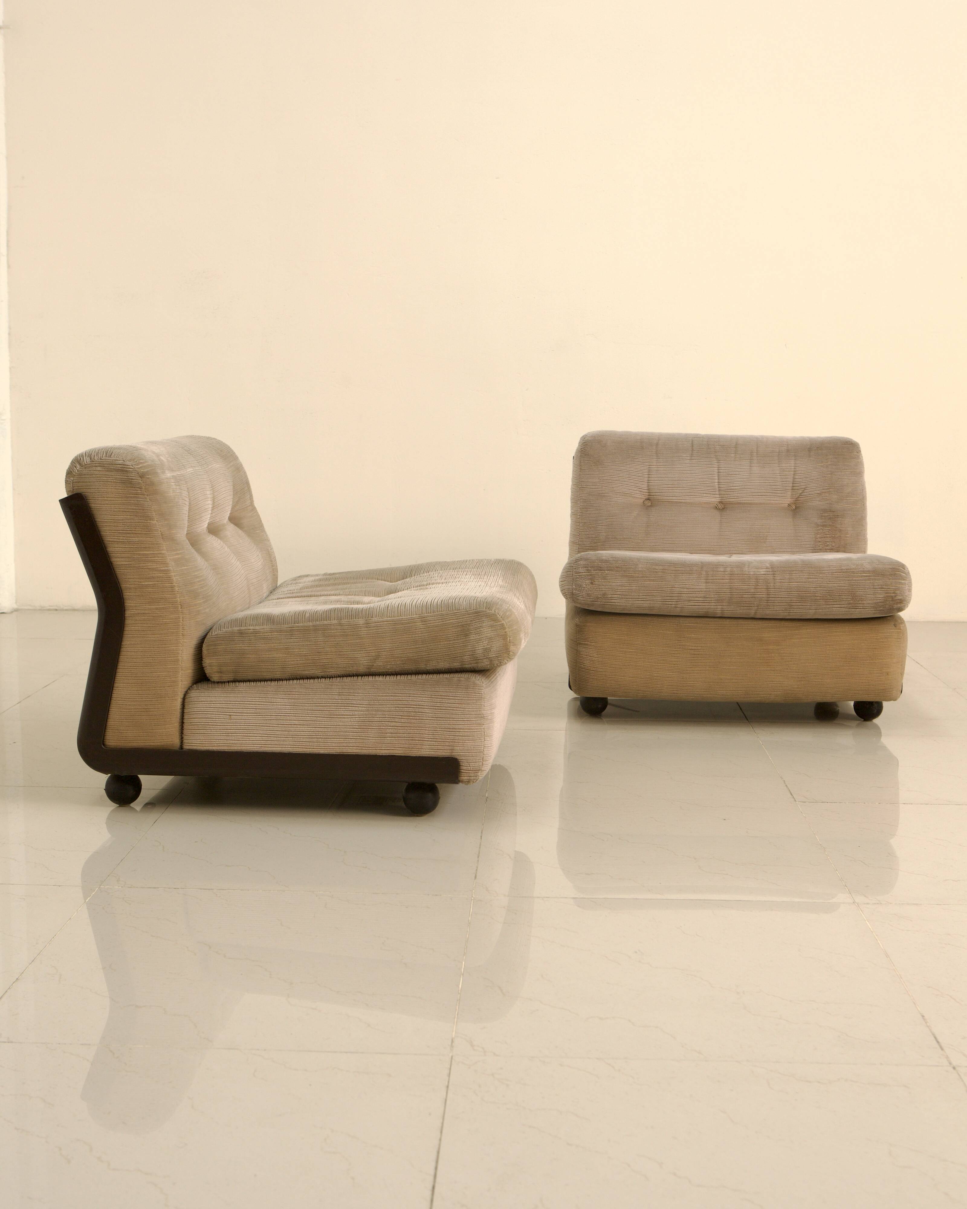 Pair of "Amanta" armchairs by Mario Bellini for C&B Italia, 60s