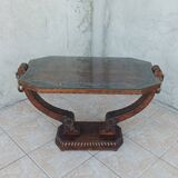 Art Deco style coffee table in carved natural wood