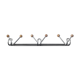 Vintage wall coat rack in brushed metal with wooden balls – Year design