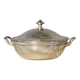 Silver-plated vegetable dish with its lid, hallmark of Santucci Thiebaut.