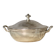 Silver-plated vegetable dish with its lid, hallmark of Santucci Thiebaut.