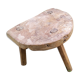 Tabouret tripode en bois brut