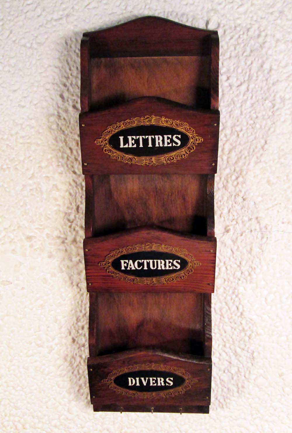 Wooden wall mail door