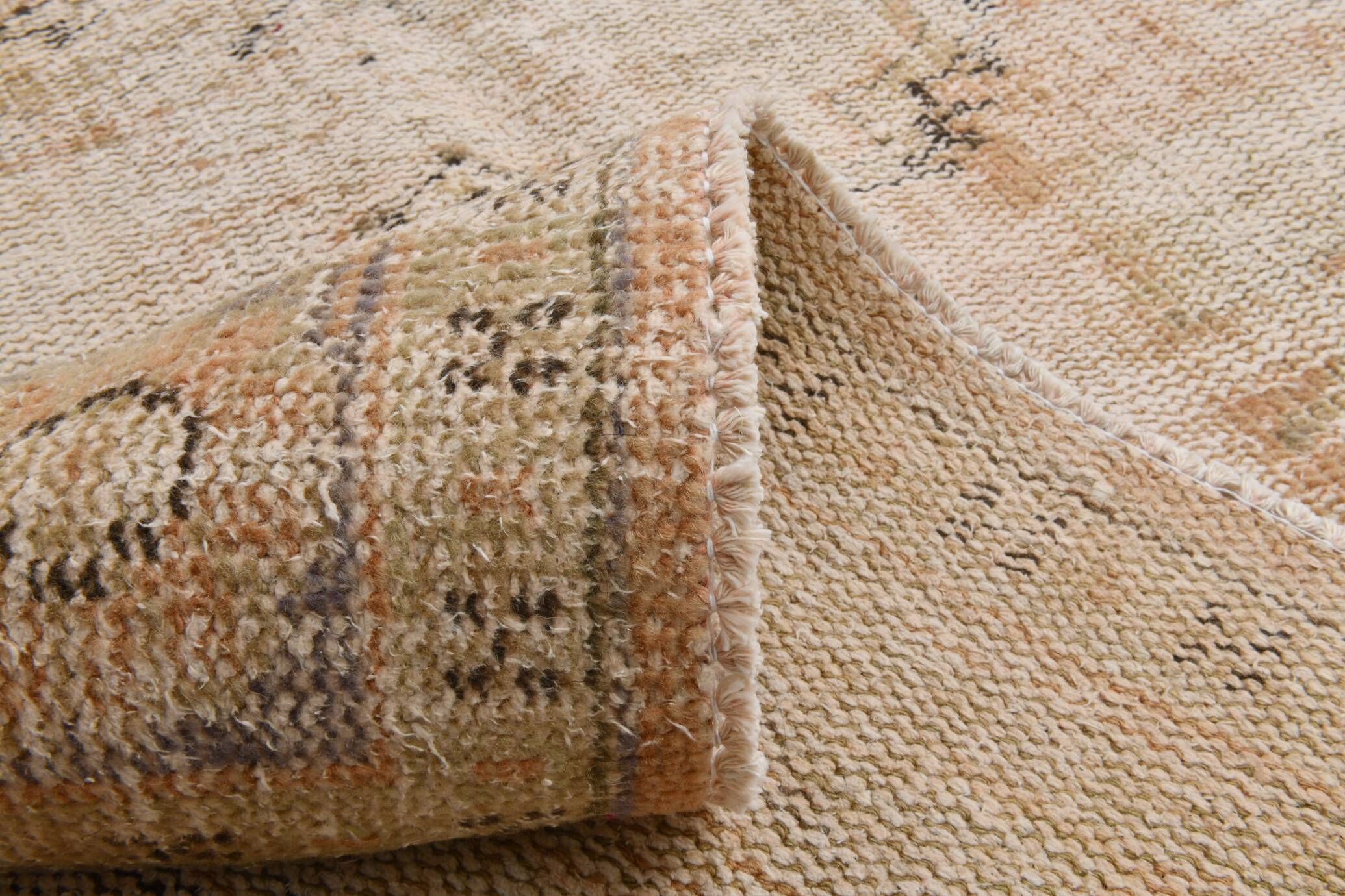 7X11 Pale Orange Beige Turkish Aea Rug, 202x320Cm SK 21060