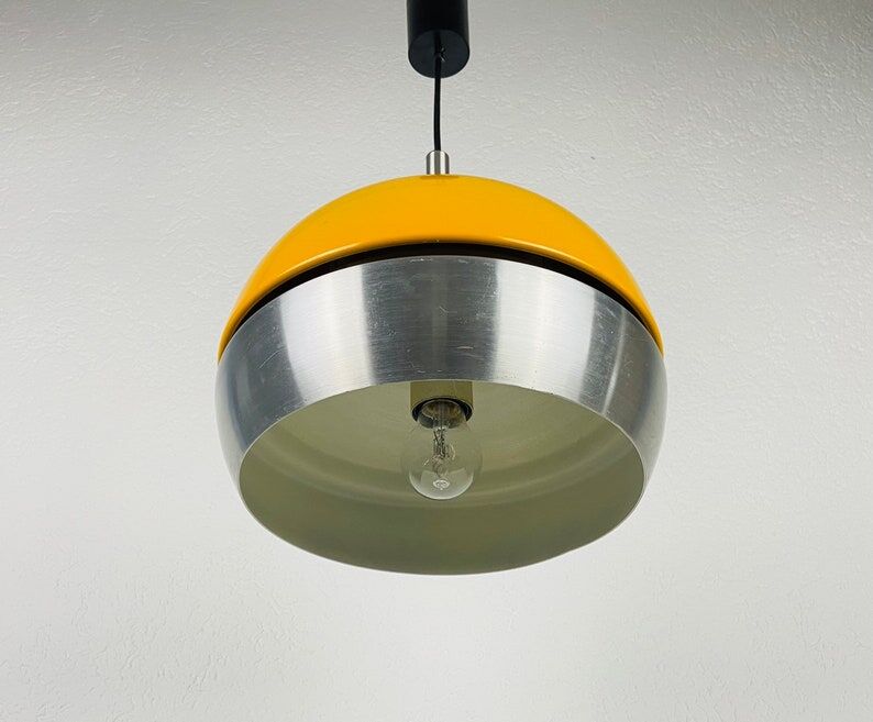 Danish metal pendant lamp, 1970s