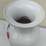 Large earthenware vase with peacock motif