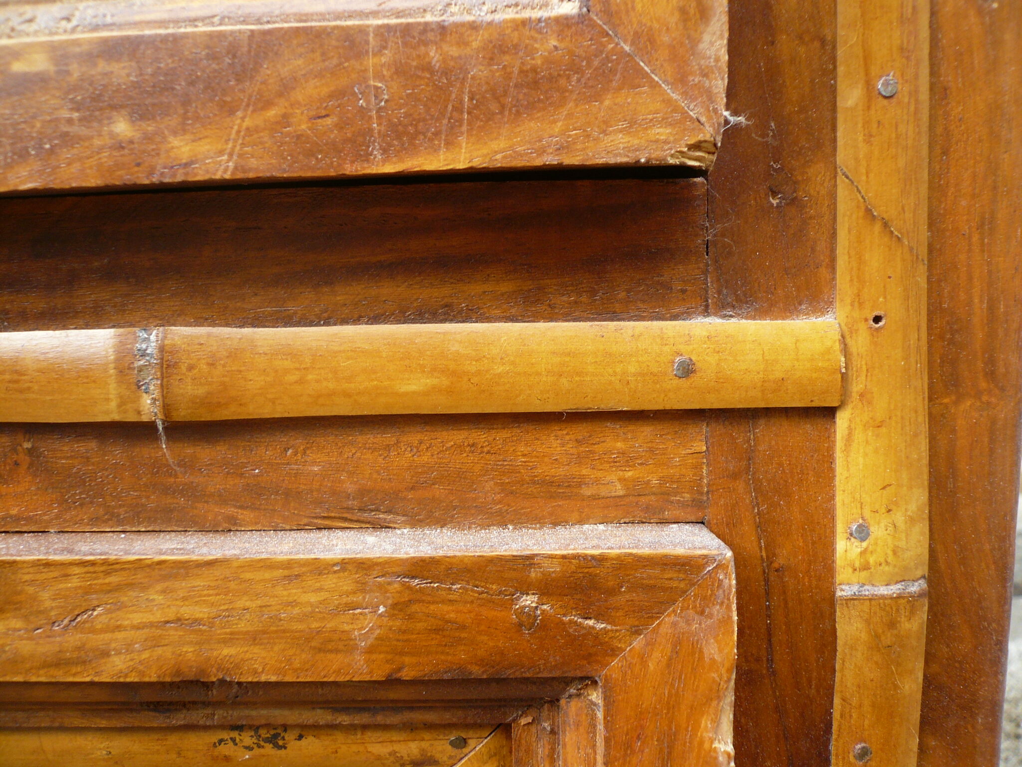 Dresser wooden massif and bamboo