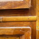 Commode en bois massif et bambou