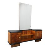1940s Italian Art Deco Mirror Cabinet in Walnut Finish