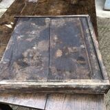 Rustic antique farmhouse table in solid oak with 1 drawer.
