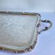 Old flat tray of service Christofle model rockeries silver metal