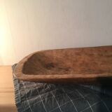 Large artisanal solid wood dish