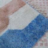 Tapis berbère bleu et beige