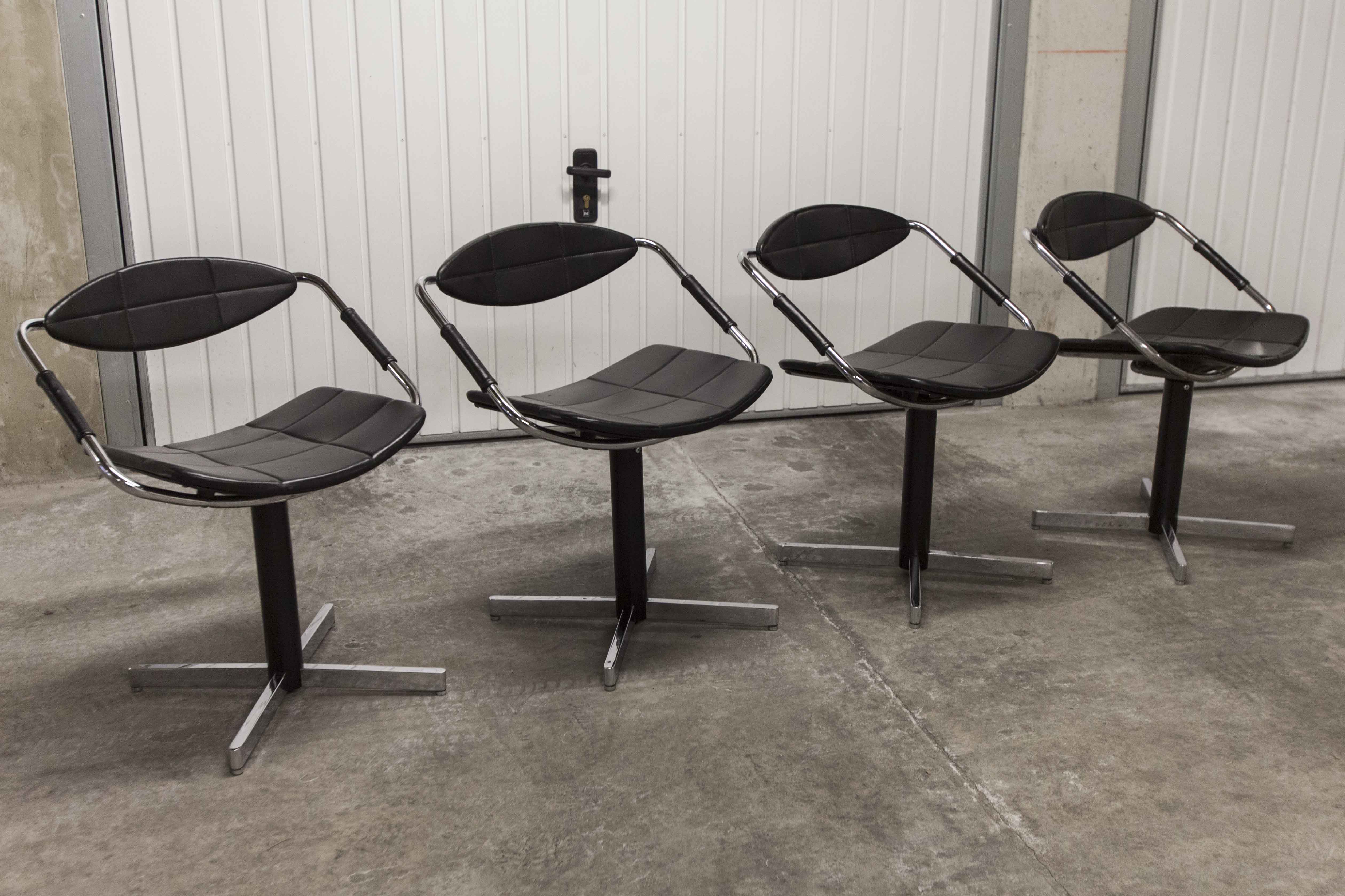 Set of 4 chairs armchairs Steiner model unesco 1962