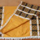 Nappe vintage jaune et noir 140×180cm