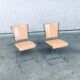 Set of Postmodern Italian Design Leather Dining Chairs by Segis, 1990s