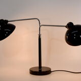 Double desk lamp, Bauhaus, by Christian Dell, model 6660 Super, original edition Kaiser Idel