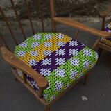 Pair of Baumann fan chairs, 1960