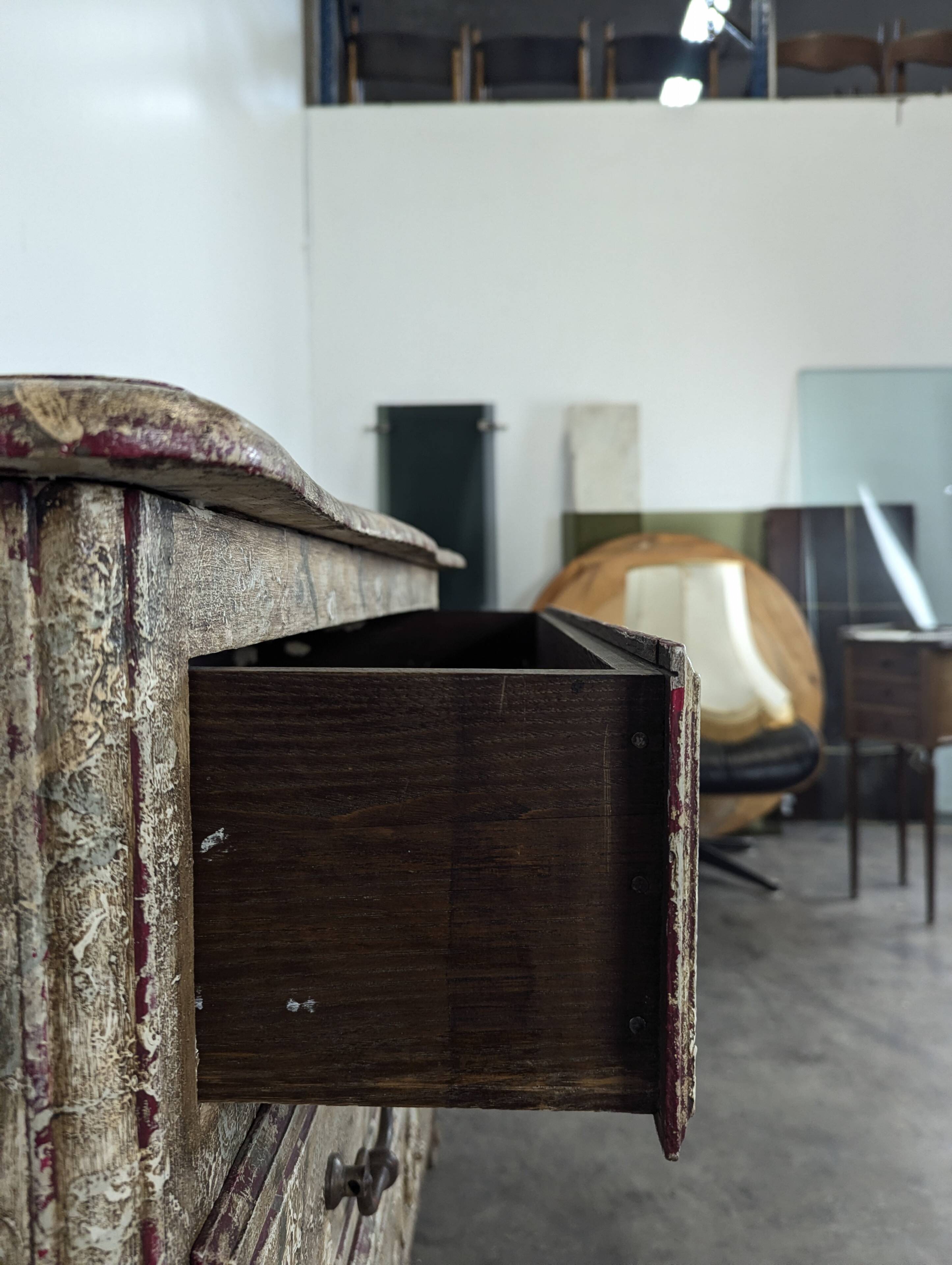 Louis XV style patinated chest of drawers