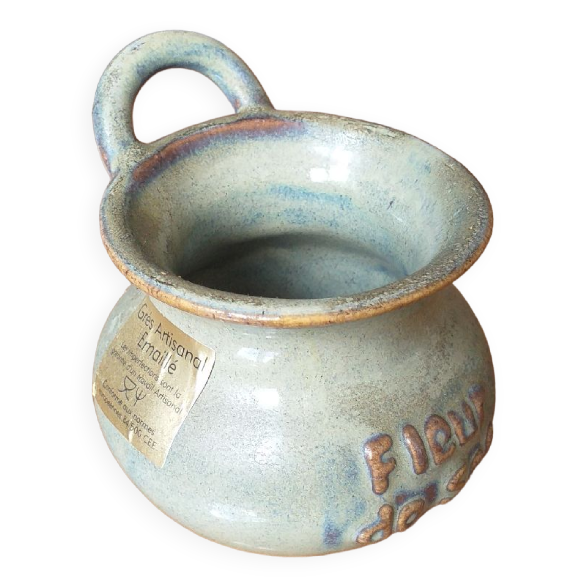 Small pot fleur de sel in Sandstone