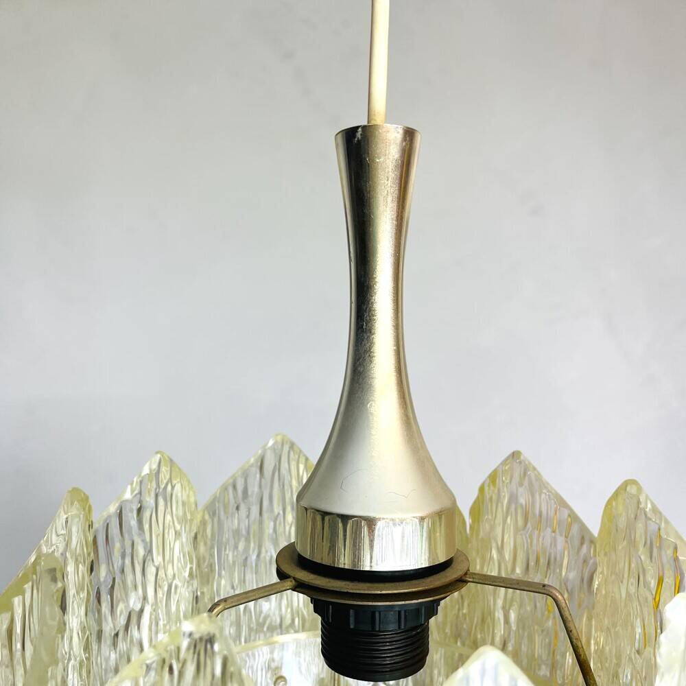 Transparent lucite acrylic hanging lamp by ME Marbach Leutchen Germany