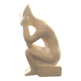 Plaster statuette the thinker