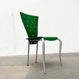 Postmodern green Italian accent chair, 1980s