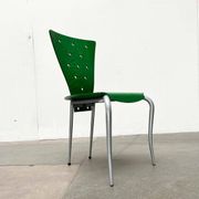 Chaise postmoderne italienne verte, années 1980