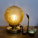 Lamp to lay vintage globe art deco pink patterns