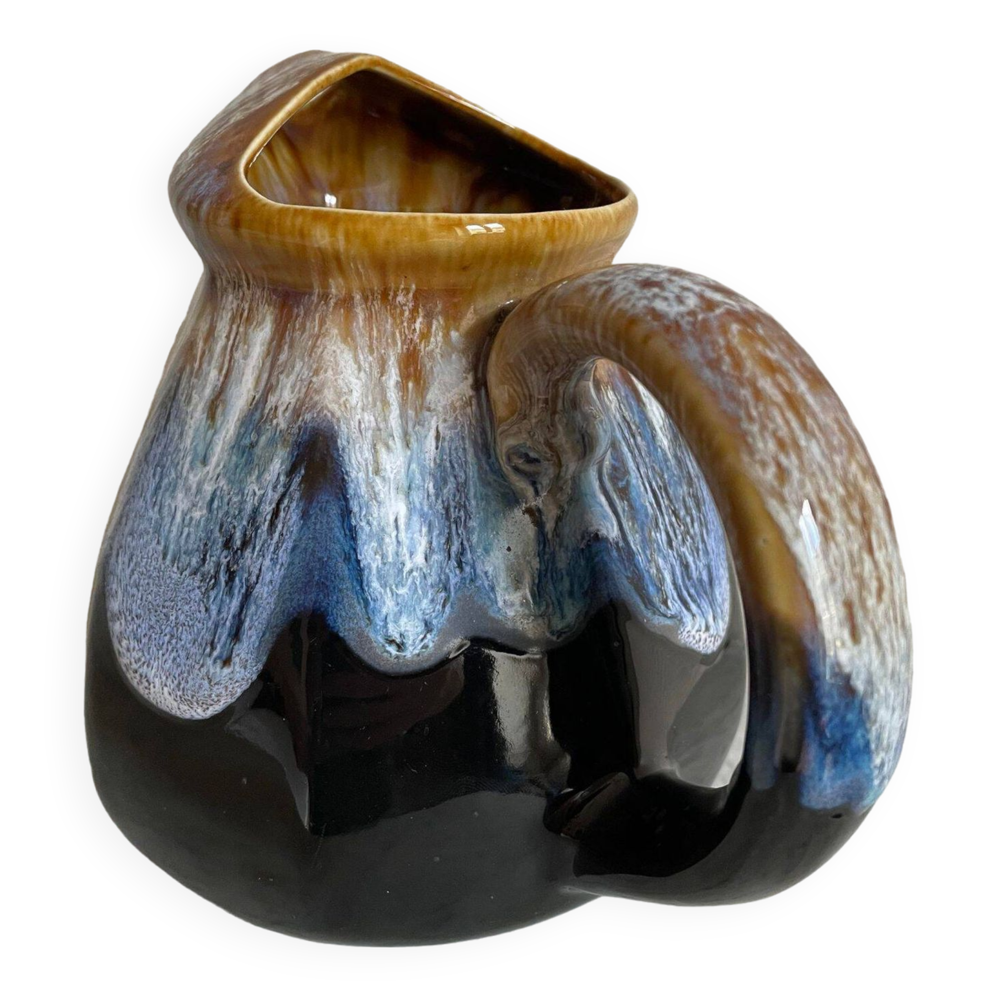 Vase vintage en céramique Fat Lava, Allemagne, années 1970