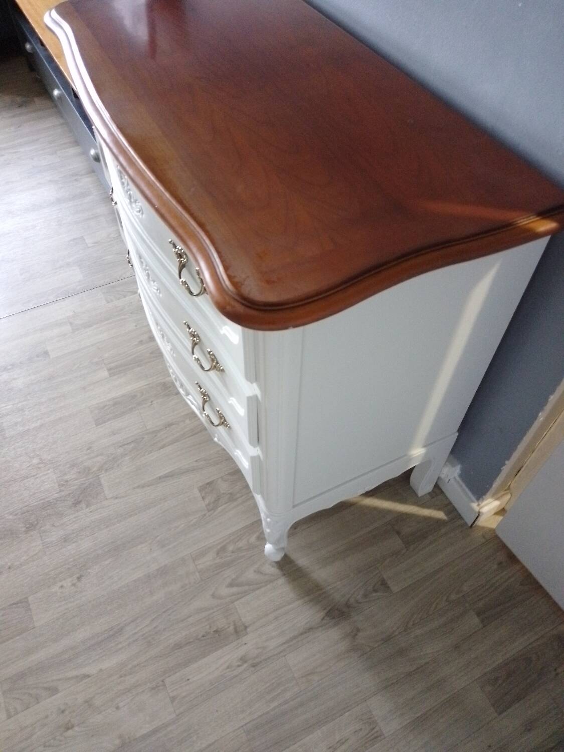 Restored chest of drawers louis xv model