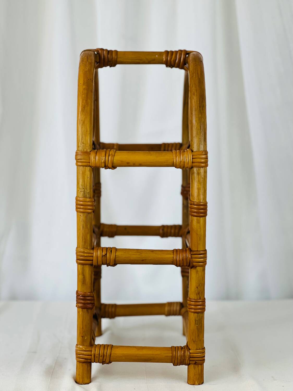 Vintage rattan bottle holder