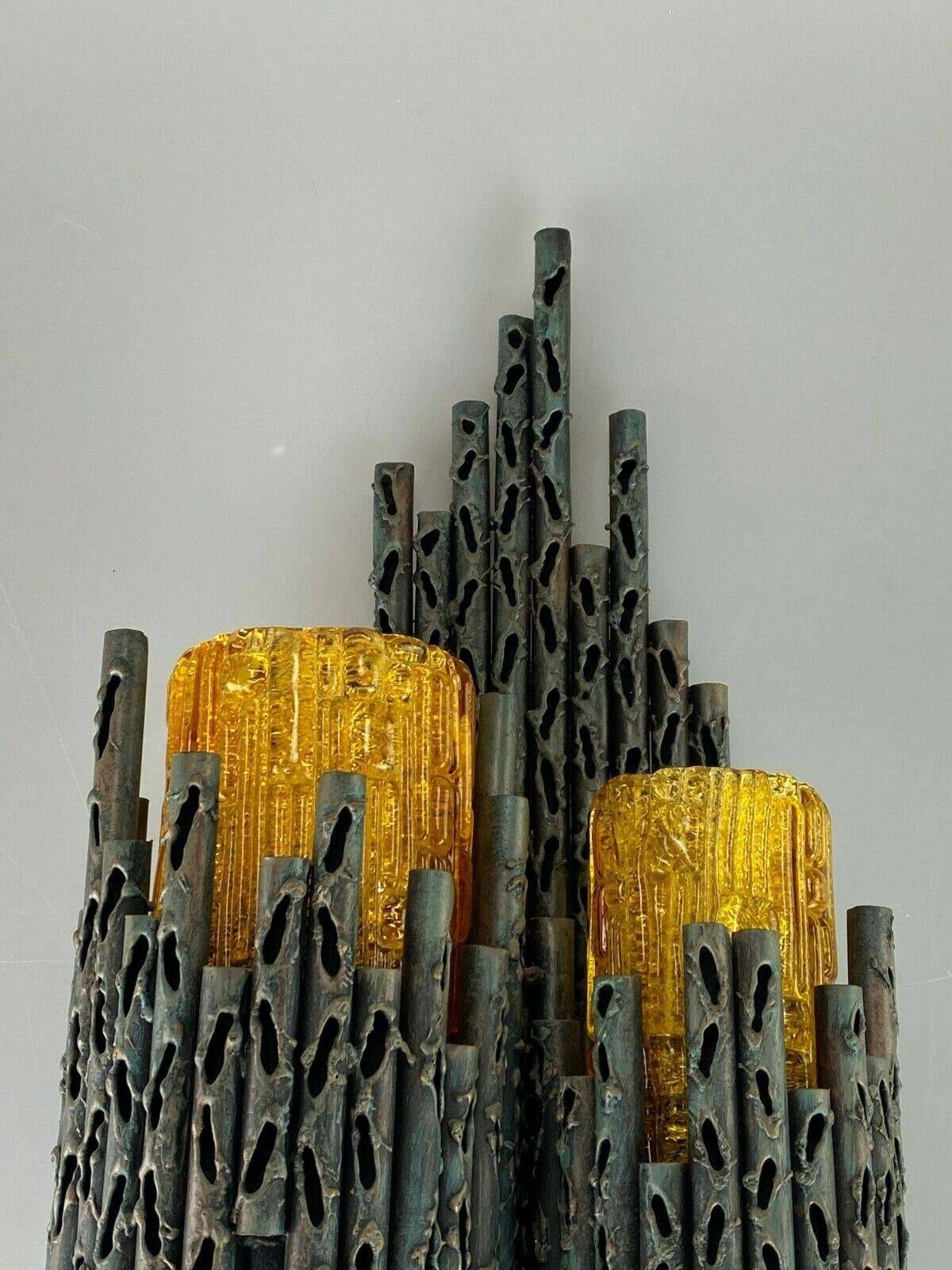60s 70s Brutalist wall lamp Marcello Fantoni Wall Lamp Glass Design 60s