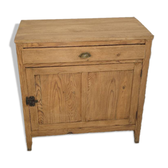 Raw wood jam cupboard / small Parisian sideboard