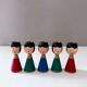 5 candlesticks, vintage decoration Erzgebirge
