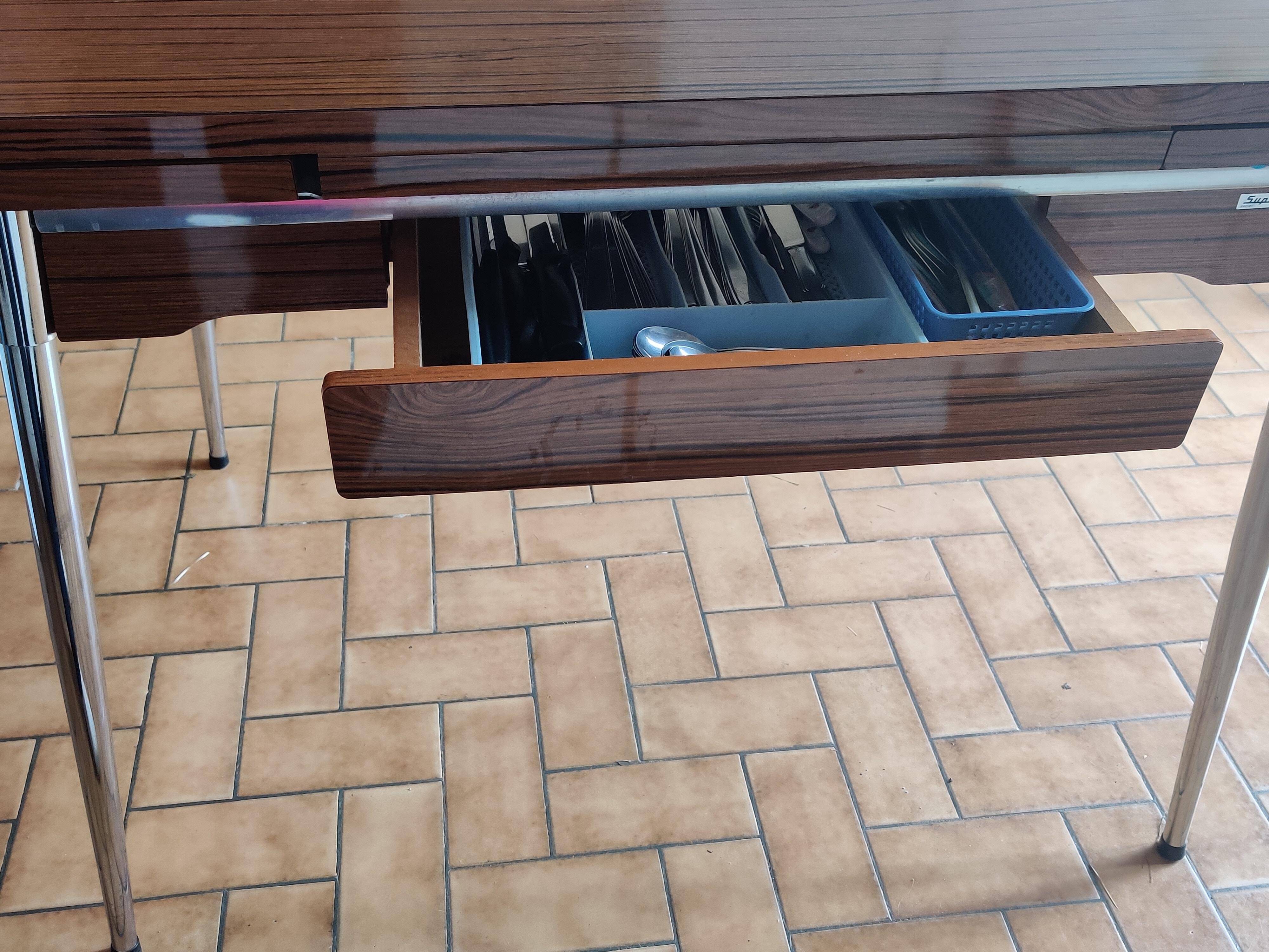 Vintage brown formica table