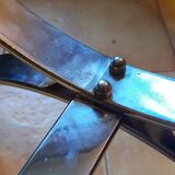 Chrome and glass coffee table (oval or rectangle)