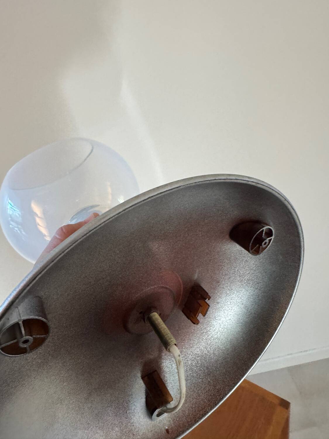 Vintage Italian lamp made of Murano glass.