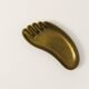 Bowl or sculptural plate in the shape of a foot by Werkstätte Hagenauer, mid-century, brass, Austria.