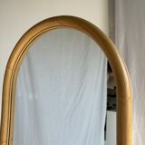 Miroir sur pied en bambou et rotin H:1m80