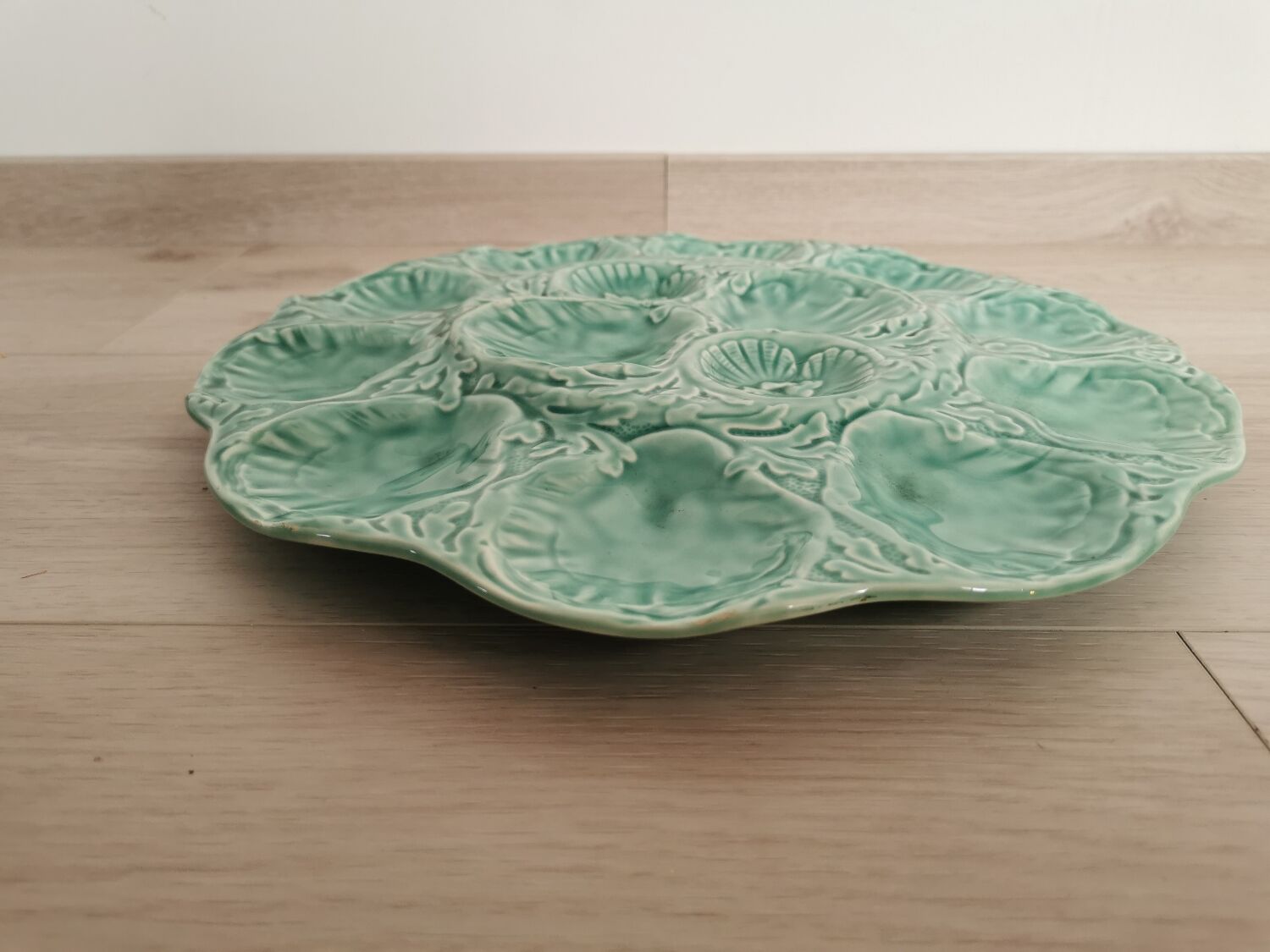 Ceramic serving dish from gien green