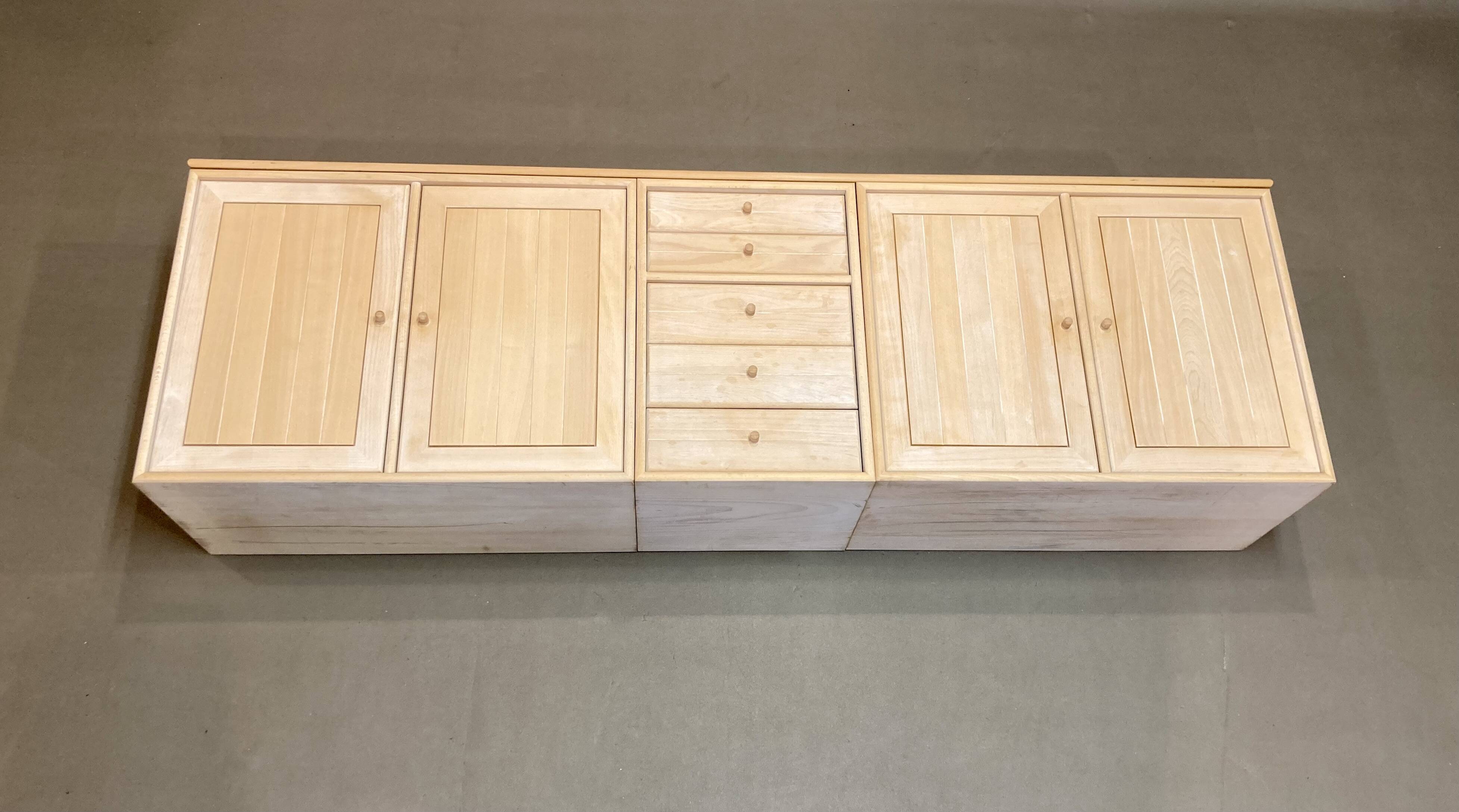 Modular solid beech sideboard "Ditlev Karsten" Scandinavian design.