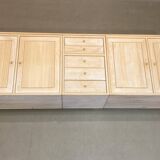 Modular solid beech sideboard "Ditlev Karsten" Scandinavian design.