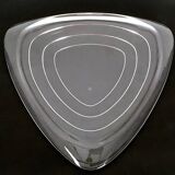 Triangular Glass Serving Plate, Italy 1990s