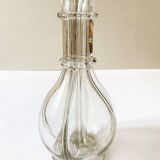 Old liqueur carafe, 4 compartments, glass