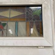 Paire de fenêtres a deux vantaux en vitrail Art Déco XX siècle