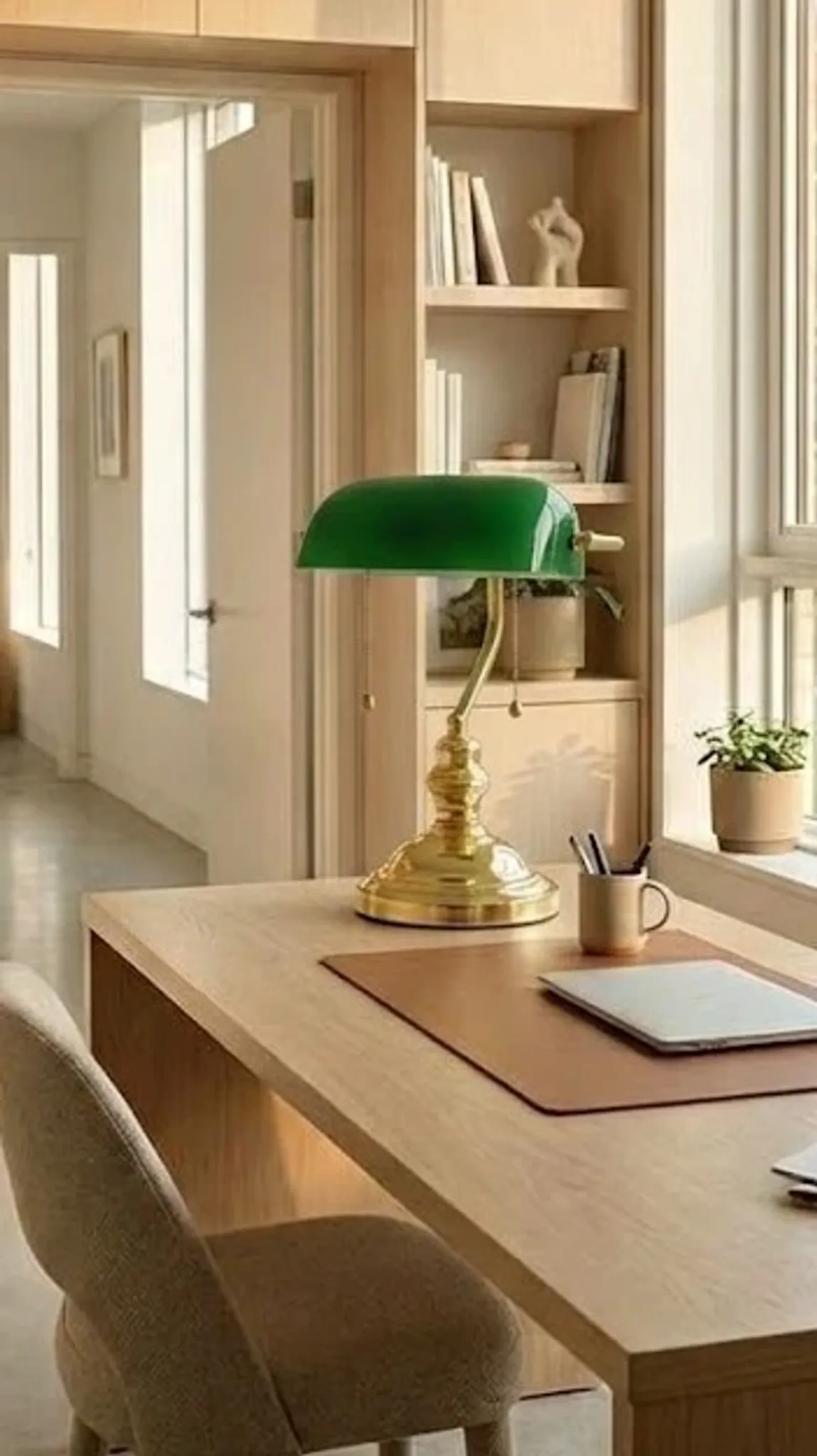 Lampe de banquier du XXe siècle