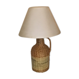 Lampe pied en osier