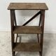 Library step stool with three steps in patinated beech, 20th century.