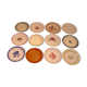 Set of 12 different flat plates